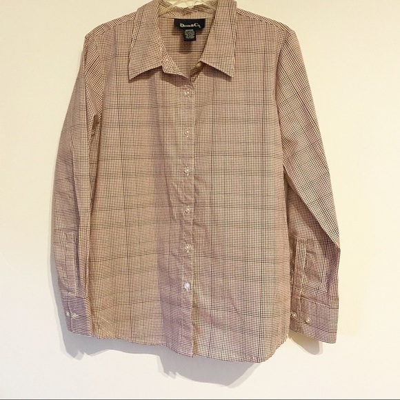DENIM & Co. Top Button Front Shirt Cotton Medium - Picture 1 of 4